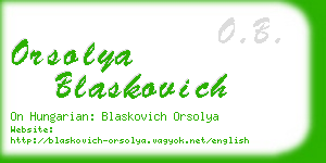 orsolya blaskovich business card